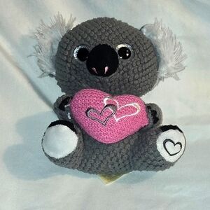 Dan Dee Koala with Heart Plush Gray Plushie